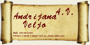 Andrijana Veljo vizit kartica